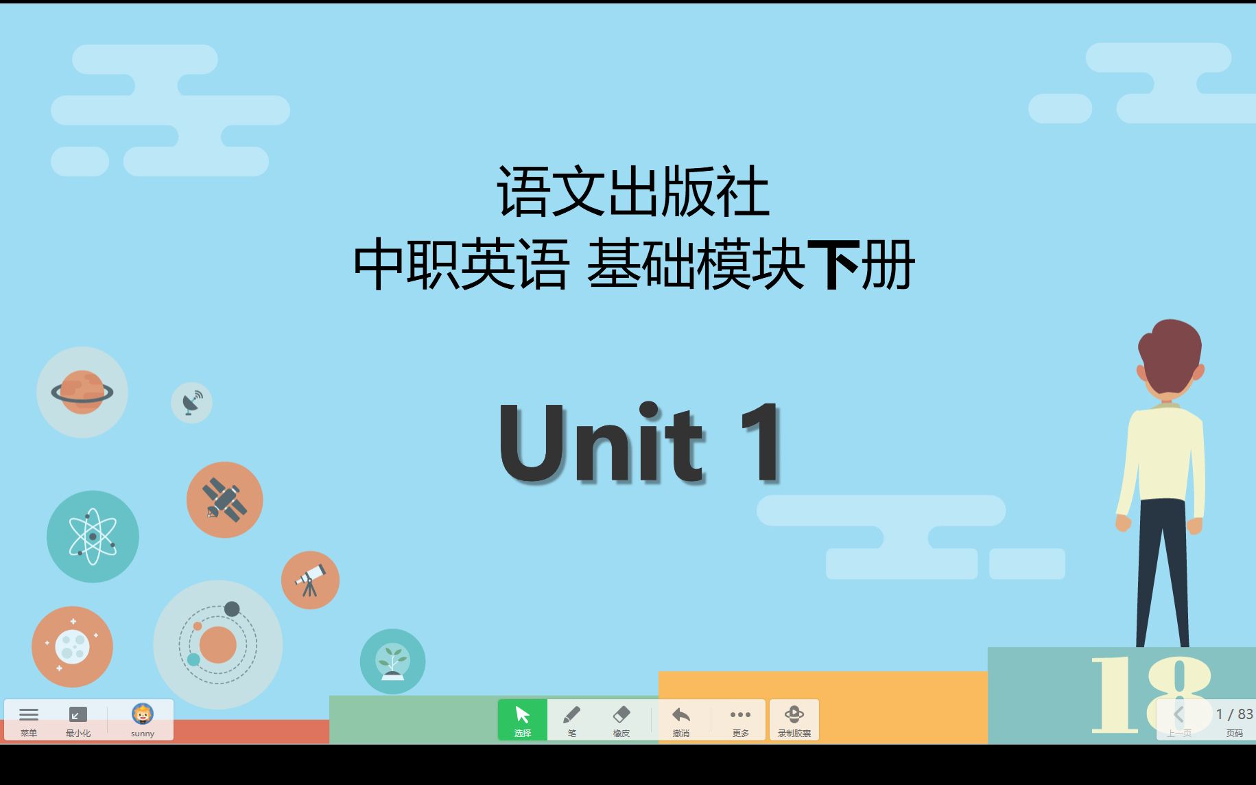 [图]中职英语 语文出版社 基础模块下 unit 1 单词视频