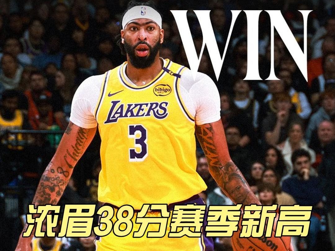 【NBA湖人131125猛龙】浓眉38分赛季新高 詹姆斯27+10终结连败哔哩哔哩bilibili