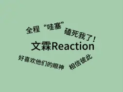 Скачать видео: 【文霖Reaction】一定要看到最后！！！