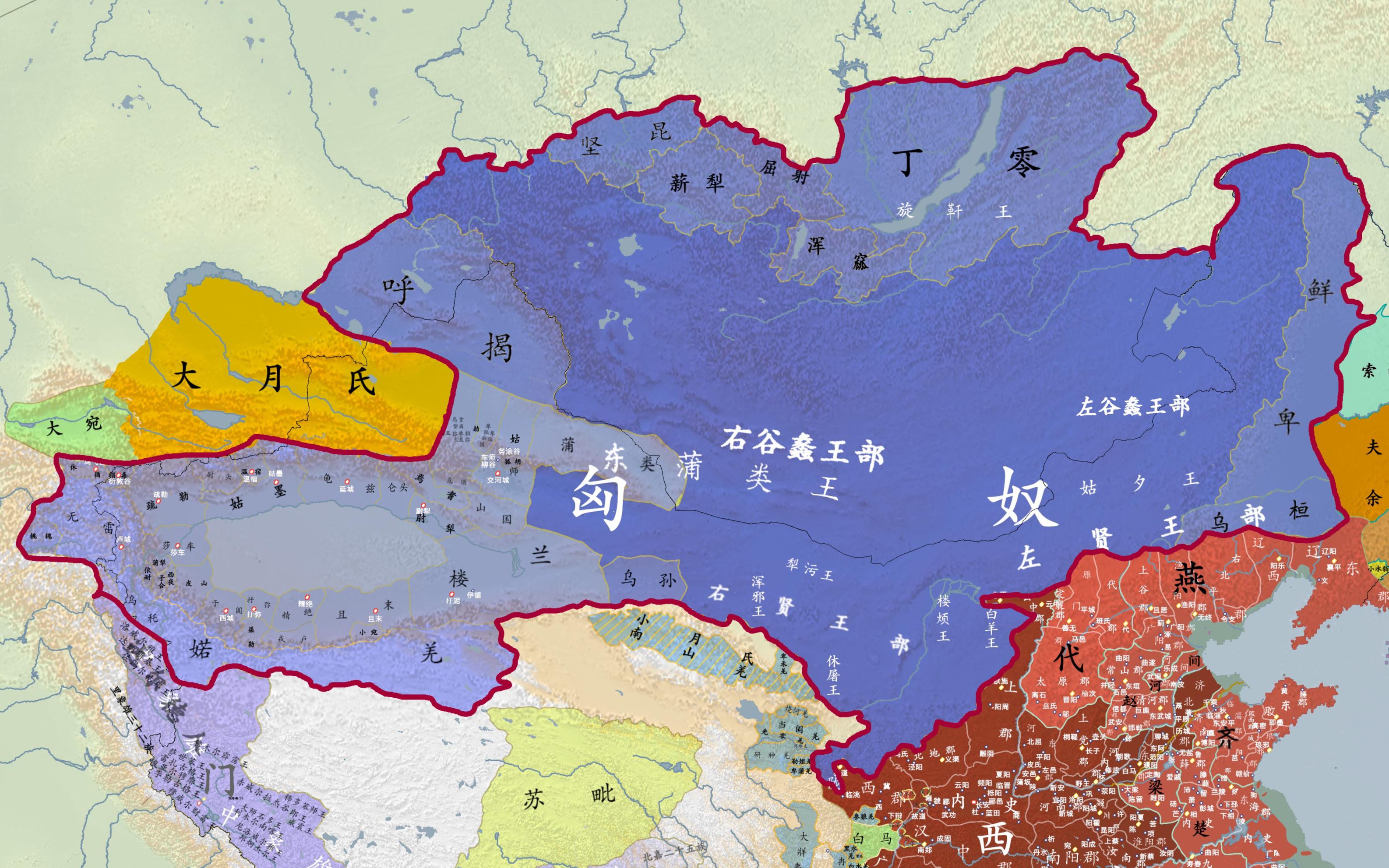 战国匈奴地图图片