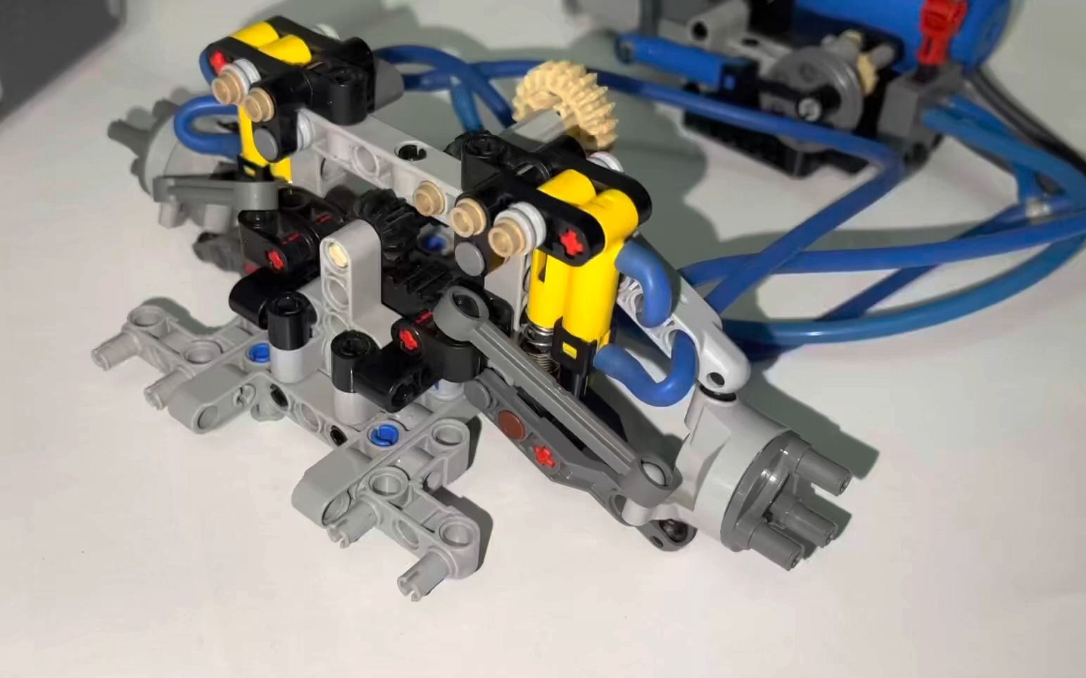 气动调节高度的前桥 lego乐高 technic科技/机械 moc