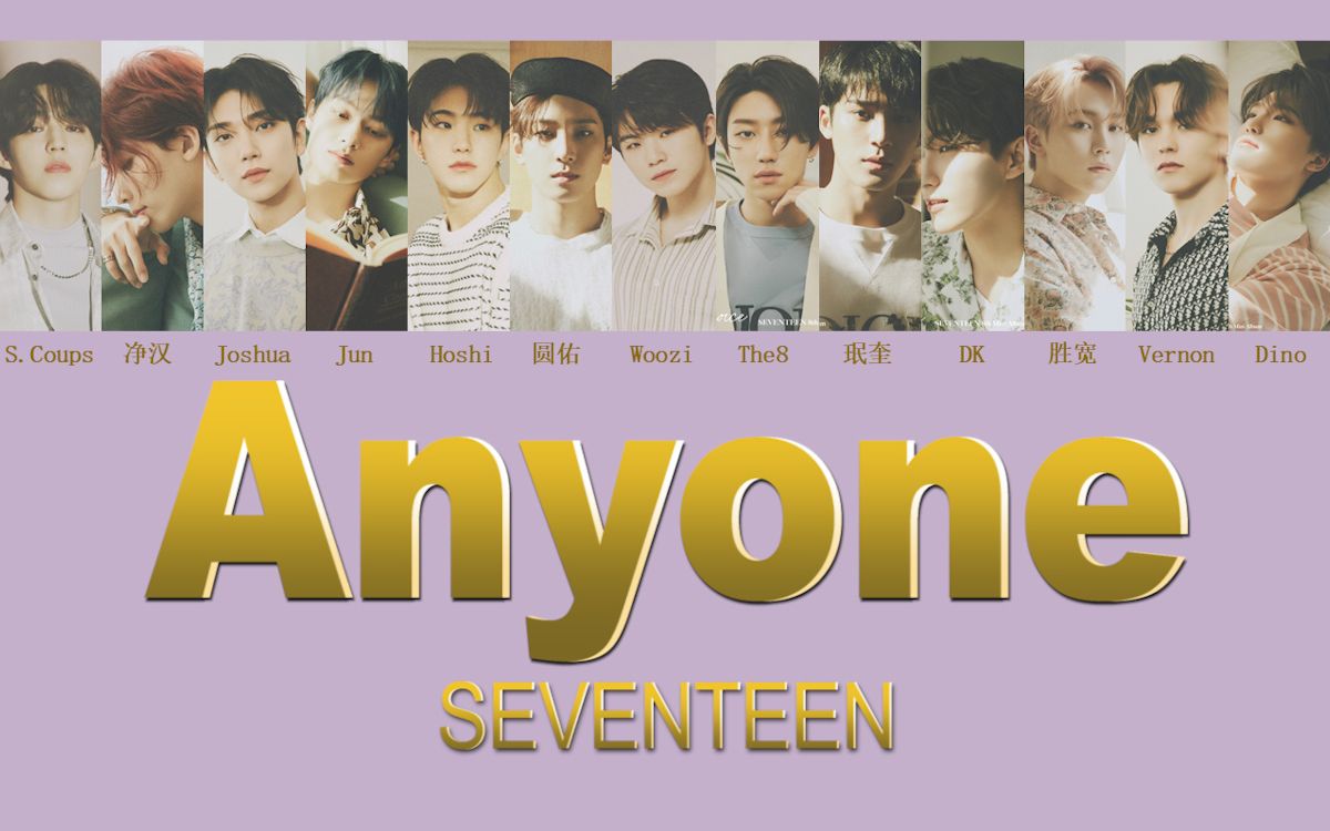 [图]【SEVENTEEN】Anyone 成员歌词分配（中韩双字幕）