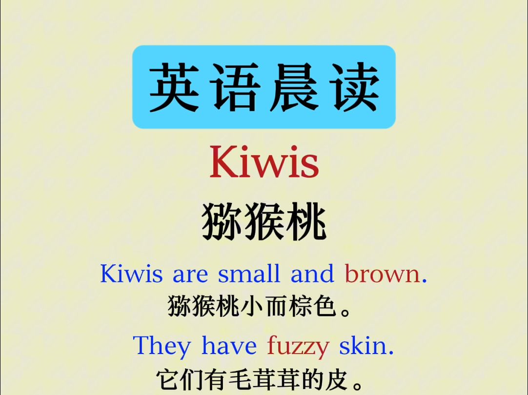 每日英语小短文 | Kiwis哔哩哔哩bilibili