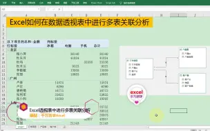 Download Video: Excel如何在数据透视表中进行多表关联分析