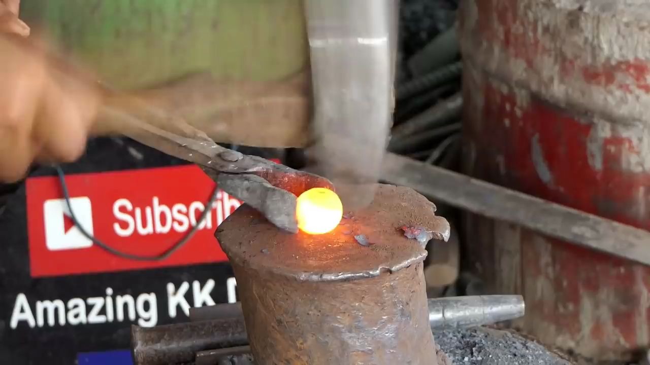 轴承钢珠制作一把小刀