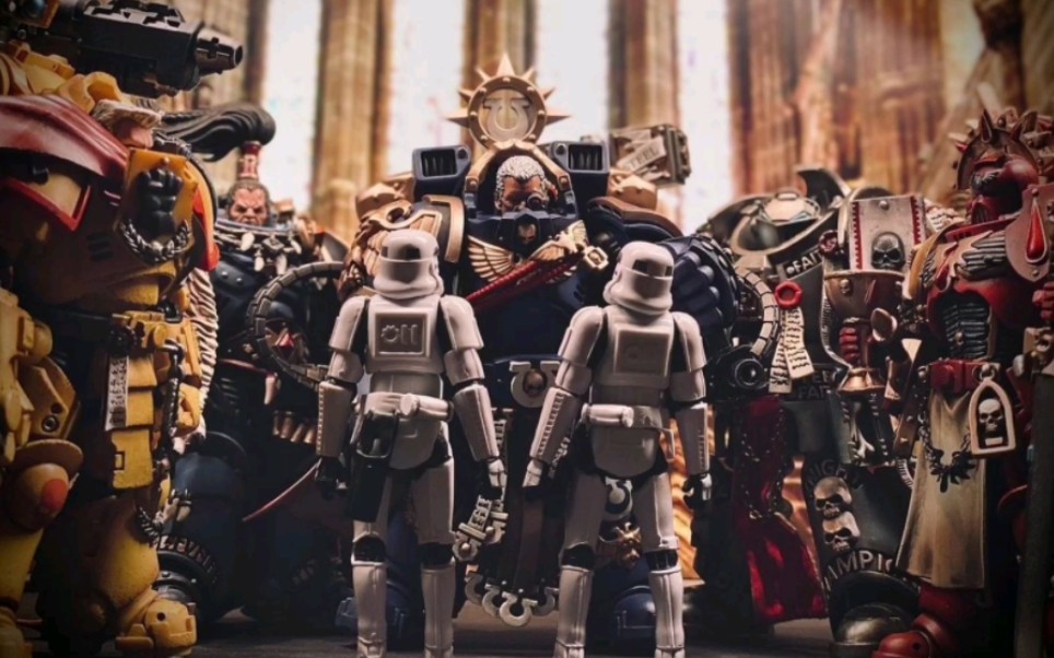 帝国风暴兵与战锤40k帝国星际战士进行"军事"交流