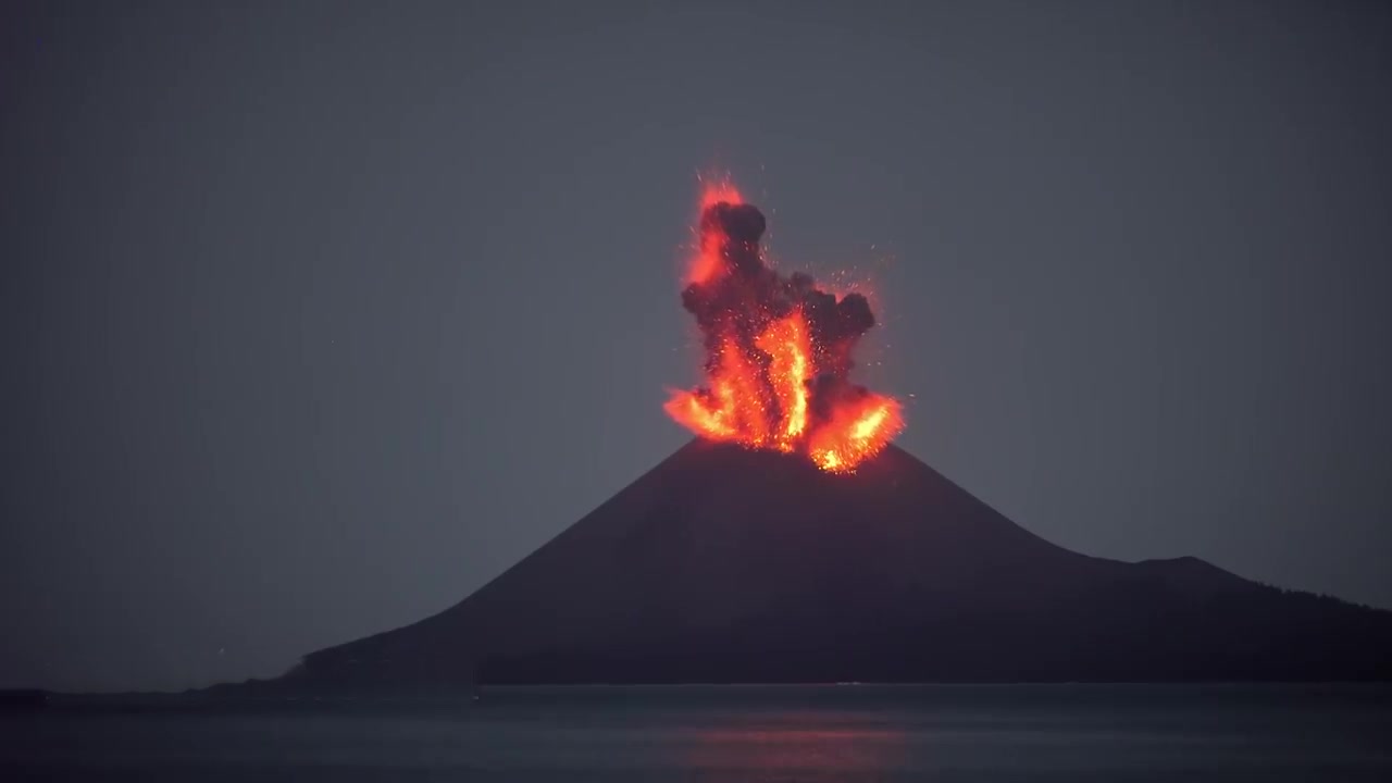 [图]喀拉喀托火山喷发视频