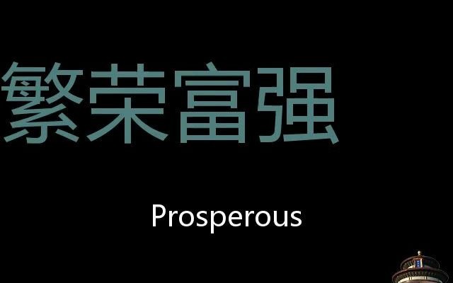 繁荣富强 Chinese Pronunciation Prosperous哔哩哔哩bilibili