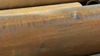 Q345B厚壁无缝钢管切割室外库