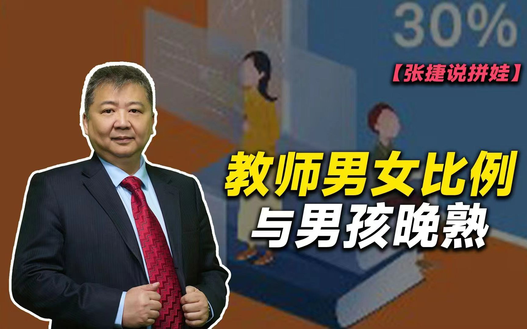 张捷说拼娃教师男女比例与男孩晚熟