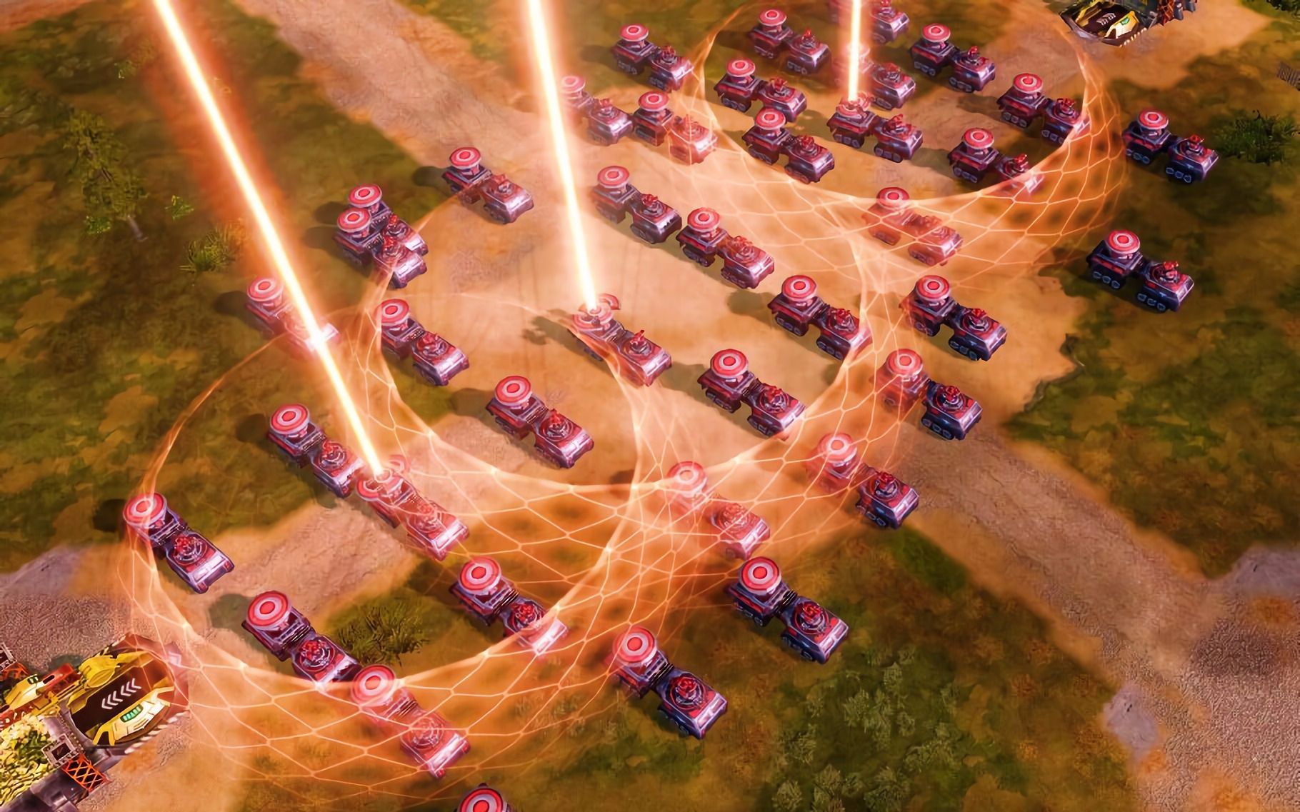 【红色警戒3】三个阵营的陆地远程射击武器的杀伤力和抗击打能力对比