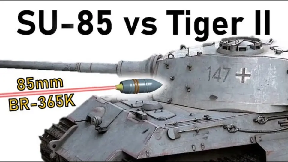 SU-85 | 85mm BR-365K 对虎王炮塔侧边的侵彻力分析_哔哩哔哩bilibili