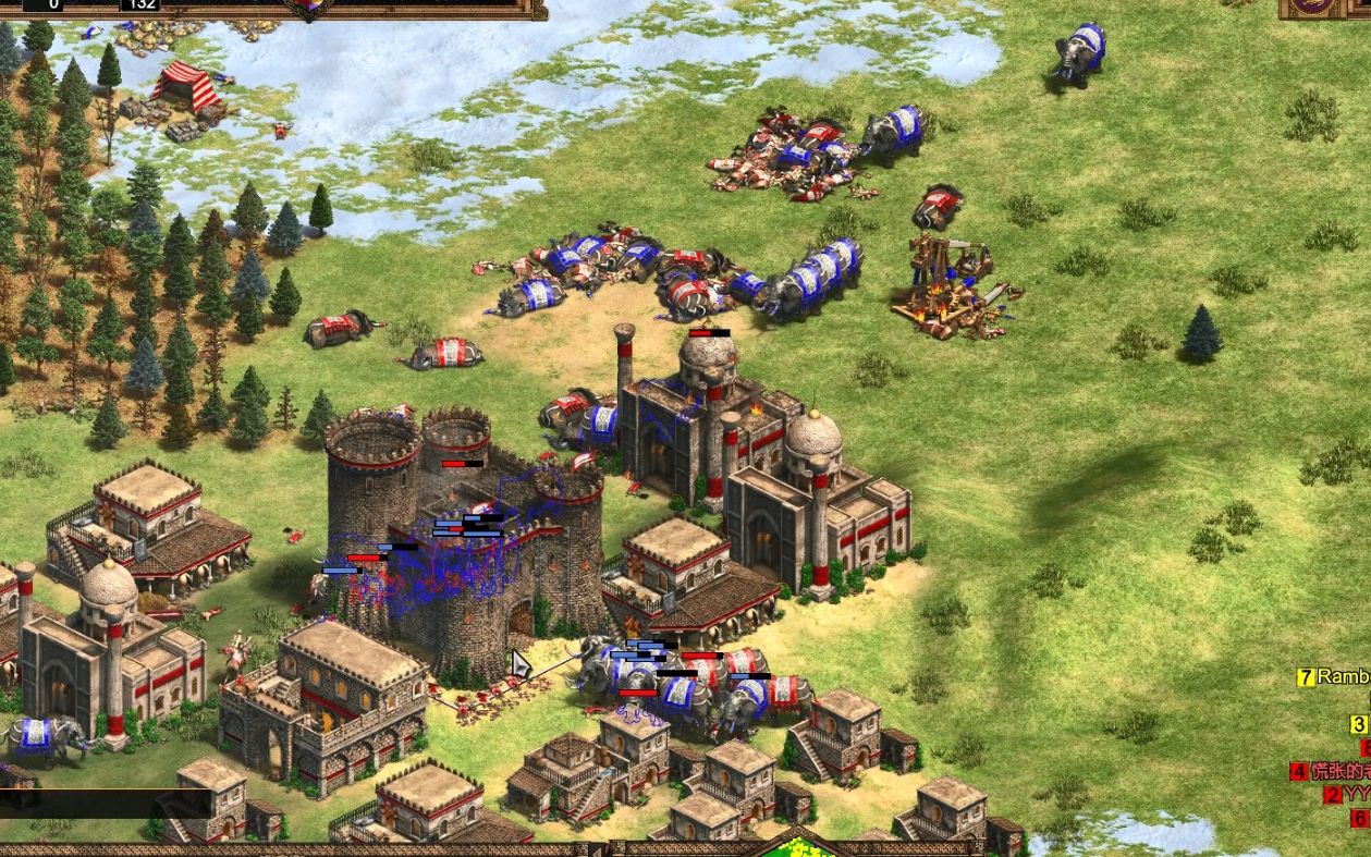 帝国时代2决定版波斯大象海横扫车队配合马穆鲁克简直无解