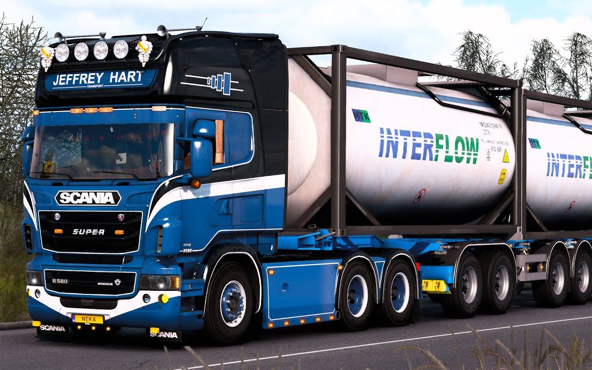 【youtube】欧卡2mod_rudi的斯堪尼亚6系v8开管|ets2 mods v1.