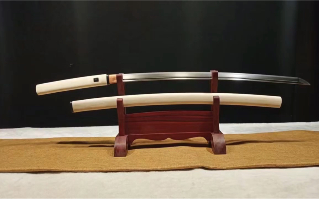 自炼玉钢白木简约款武士刀_哔哩哔哩_bilibili