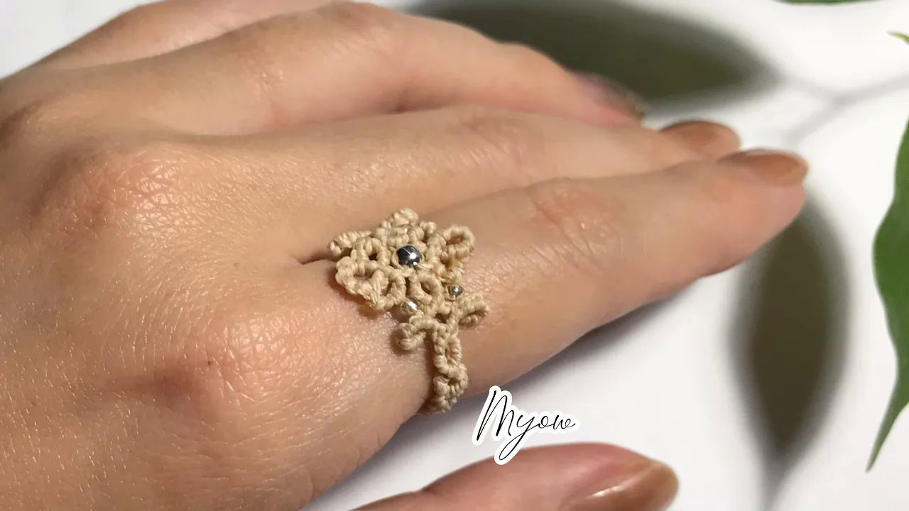 【myow handmade】繩編戒指製作教程macrame ring - myow 455