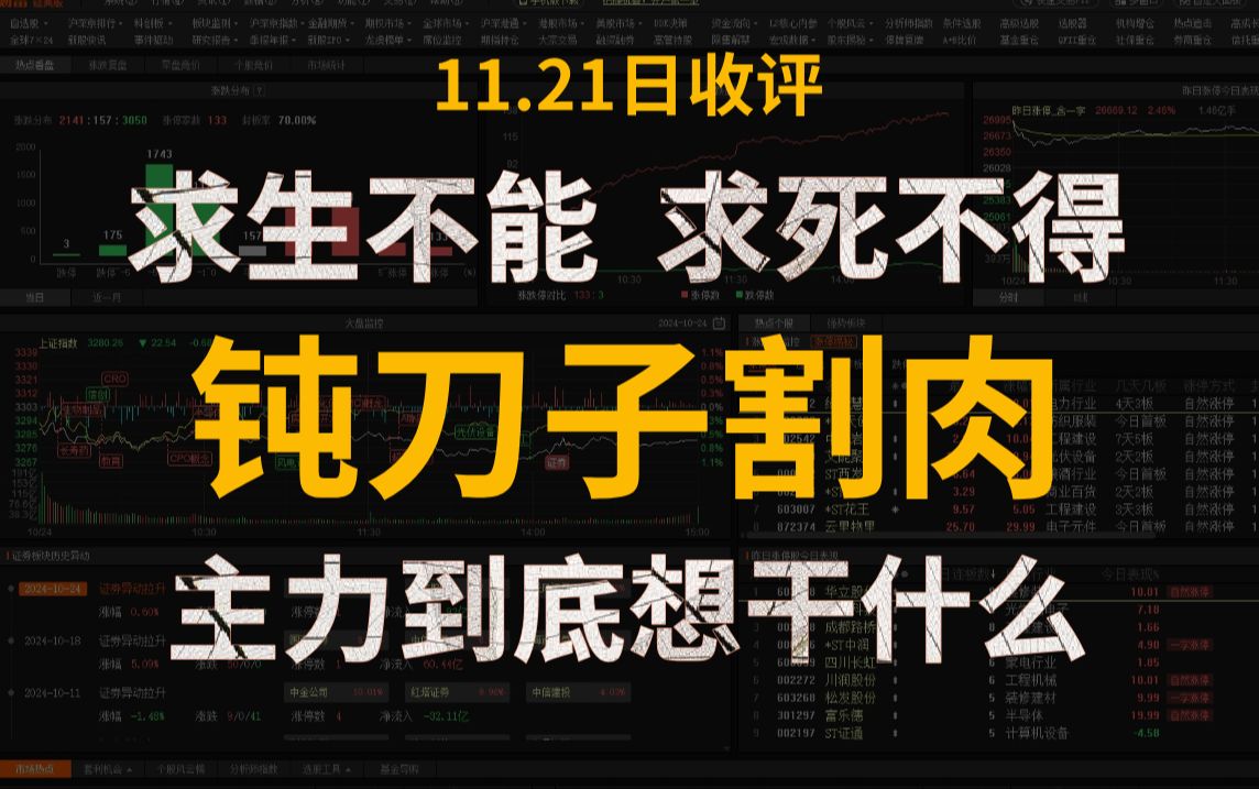 A股收评:继续震荡继续磨!钝刀子割肉,求生不能,求死不得!主力到底想干什么?哪些板块值得注意?请听我一言!哔哩哔哩bilibili