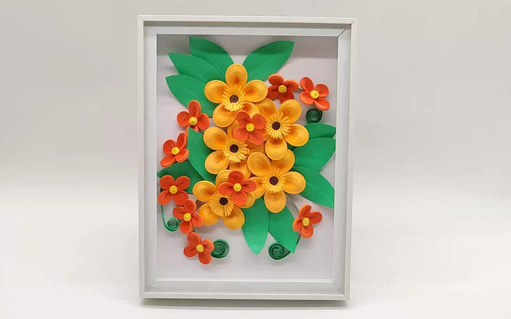 【衍纸艺术】平面衍纸作品-一分钟衍纸教程,来跟着大叔一起手工制作