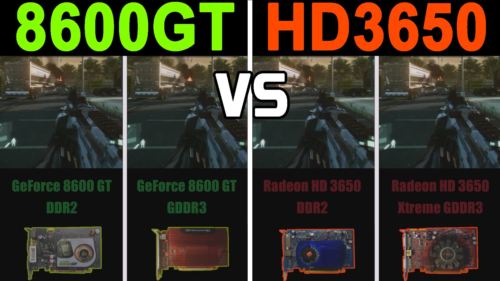 GeForce 8600 GT vs HD 3650 (Xtreme) 11款游戏FPS对比哔哩哔哩bilibili