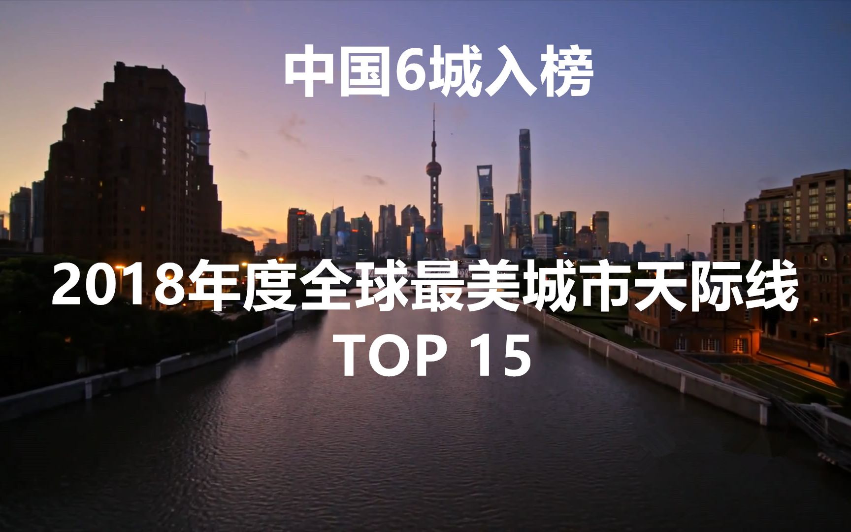 2018年度全球最美城市天际线TOP15,中国6城上榜哔哩哔哩bilibili