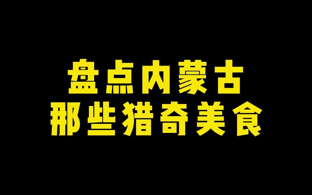 盘点内蒙古猎奇美食,你能接受几个哔哩哔哩bilibili