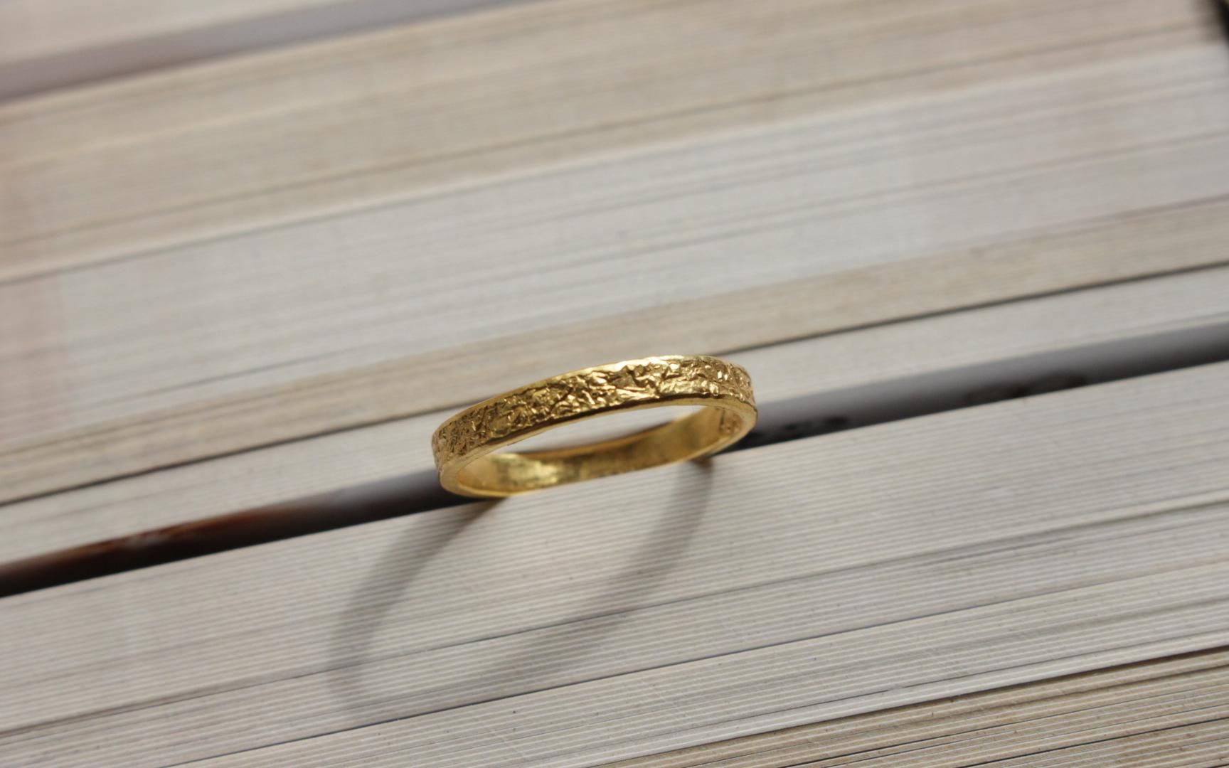 黄金首饰定制 2个纸醉金迷戒指