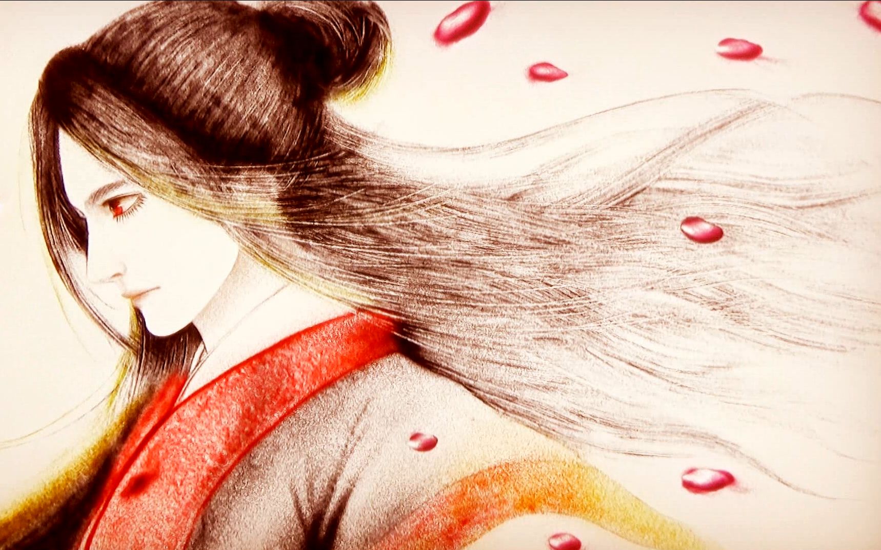 【落花情】古风沙画mv鉴赏,闺楼独看花月,倚窗顾影自怜.