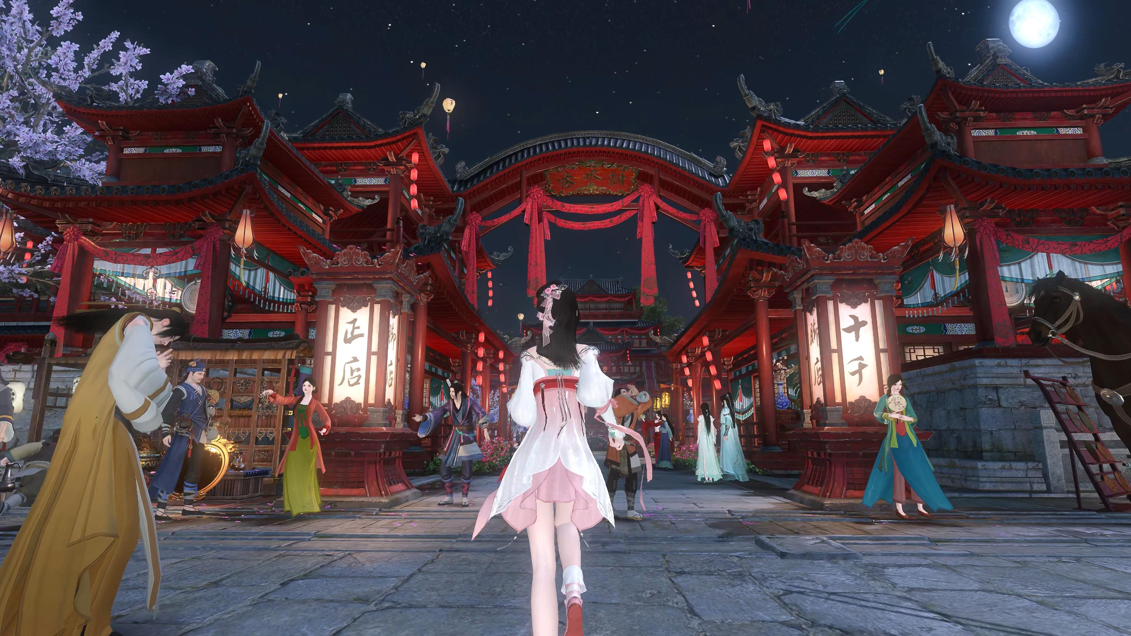 逆水寒汴京一日游,画面太强了