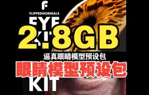 Download Video: 逼真眼睛模型预设包 FlippedNormals – Eye Kit，包含Blend, EXR, Fbx, lxo, ma, obj, tbmat等格式！