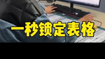 Excel一秒骚操作/锁定表格