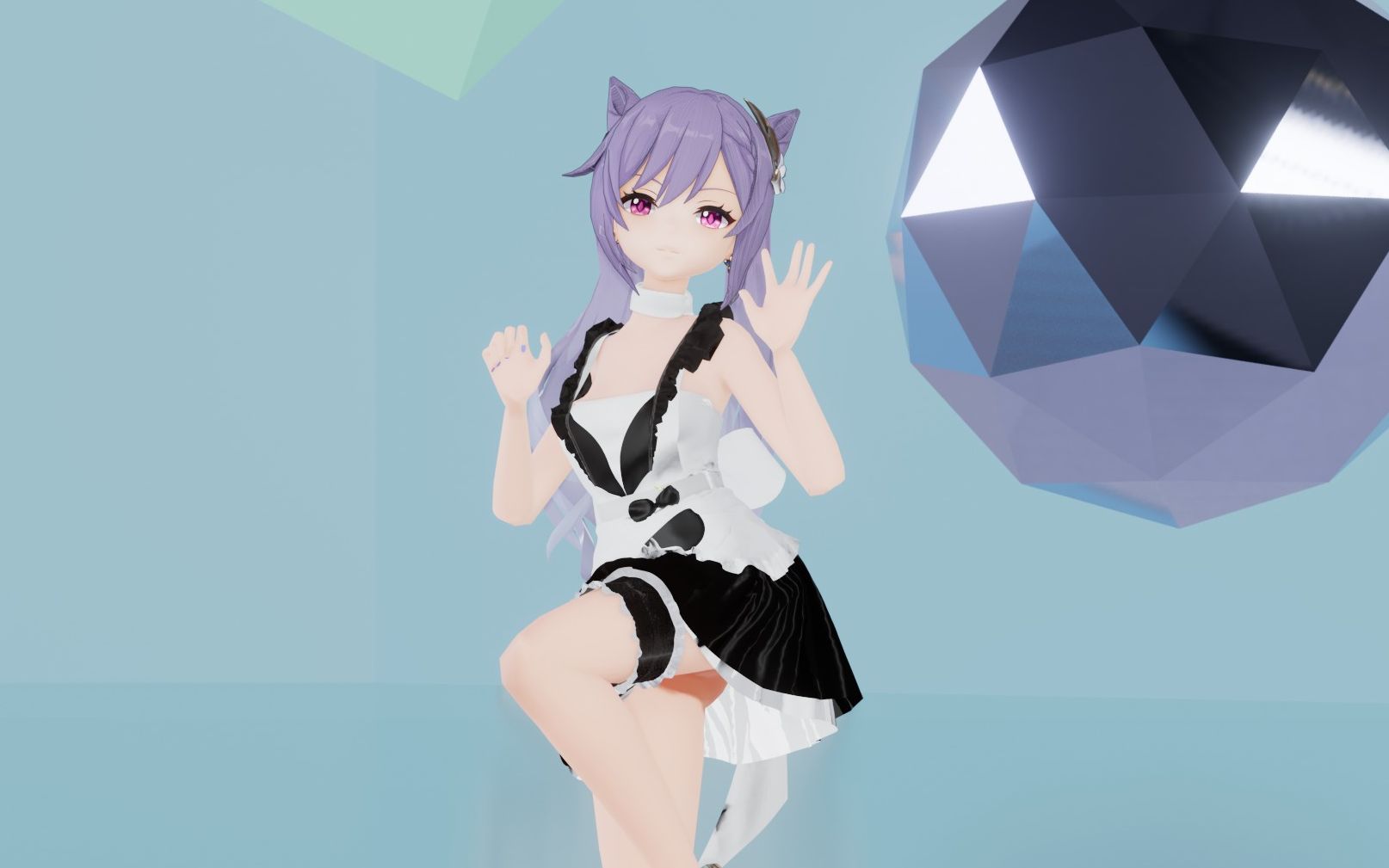 刻晴,但是女仆装