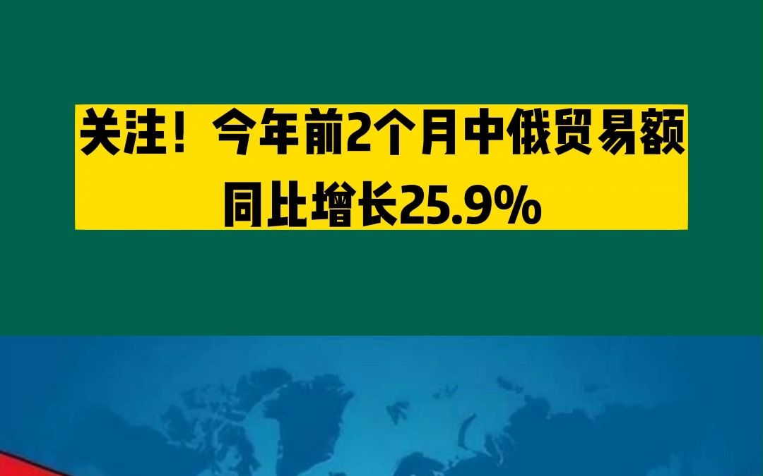 今年前2个月中俄贸易额同比增长25.9%