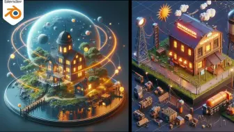 iBlender中文版插件 10 个建筑自动生成器 房屋建模设计 Blender教程