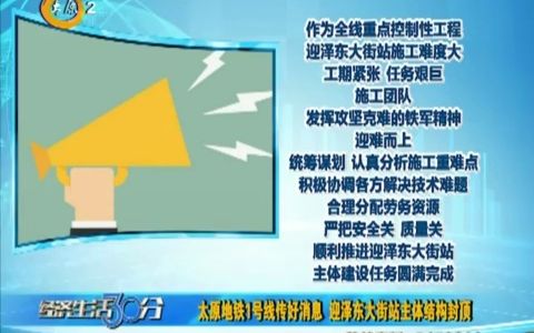 【太原地铁】太原地铁1号线传好消息:迎泽东大街站主体结构封顶!(2023年5月25日太原台报道)哔哩哔哩bilibili