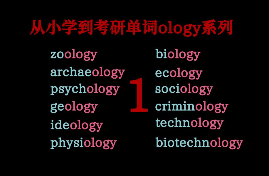 [关注单词大爆炸,ology1系列单词记更多]哔哩哔哩bilibili