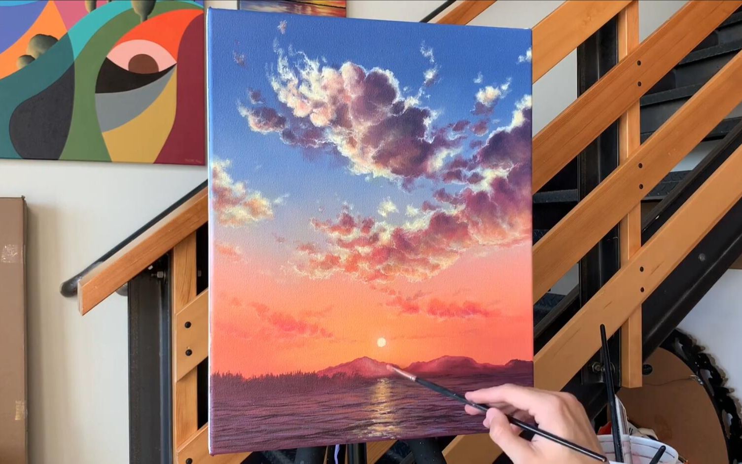 【丙烯画】【绘画教程】【中文】如何画云-how to paint clouds