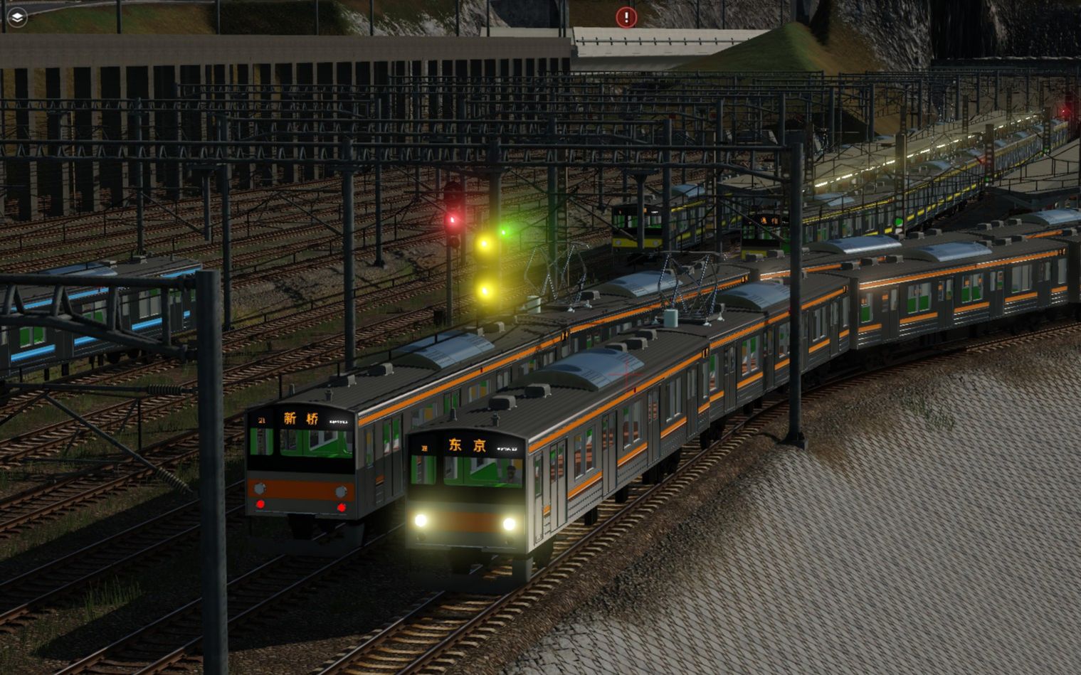 205系大活跃中!这次是乘客视角的侧方展望哦