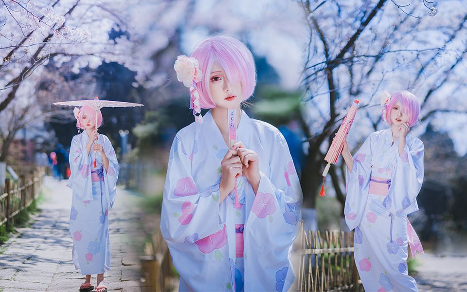 「实拍日志 21」拉姆 cosplay 外景丨实拍如果真爱有颜色也可能是粉色哔哩哔哩bilibili