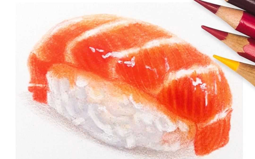 【彩铅手绘】头好痒,原来是长寿司脑了