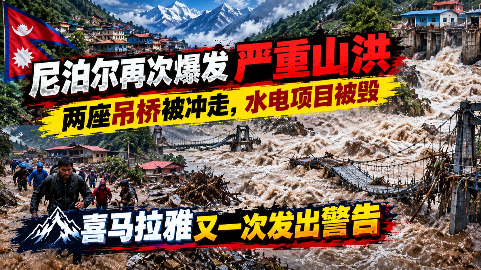 尼泊尔再次爆发严重山洪，喜马拉雅又一次发出警告