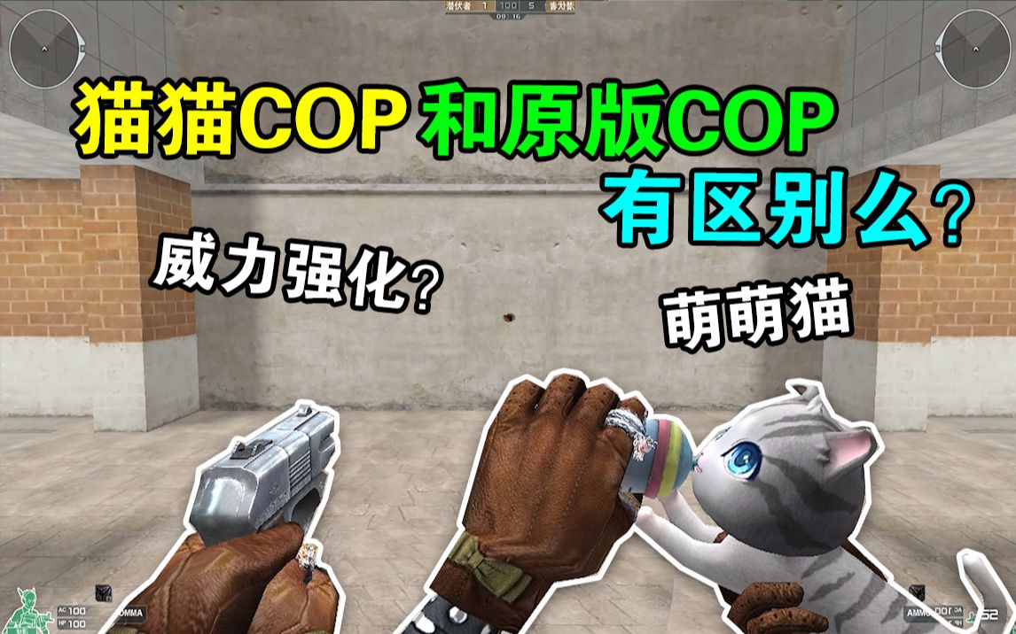 【CF小实验】猫猫COP和COP有什么区别?穿越火线第一视角