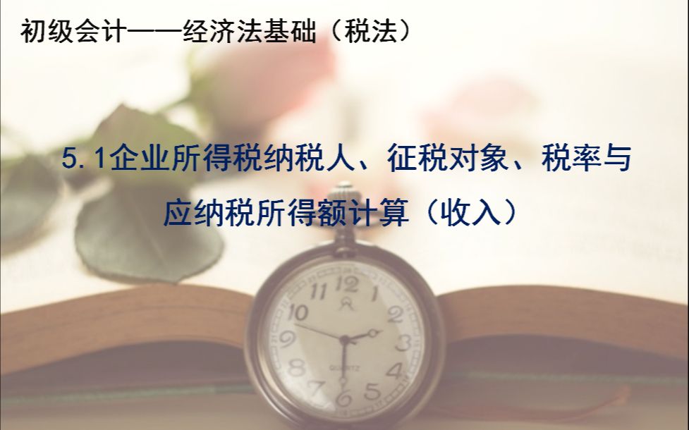 5.1企业所得税纳税人、征税对象、税率与应纳税所得额计算(收入)哔哩哔哩bilibili