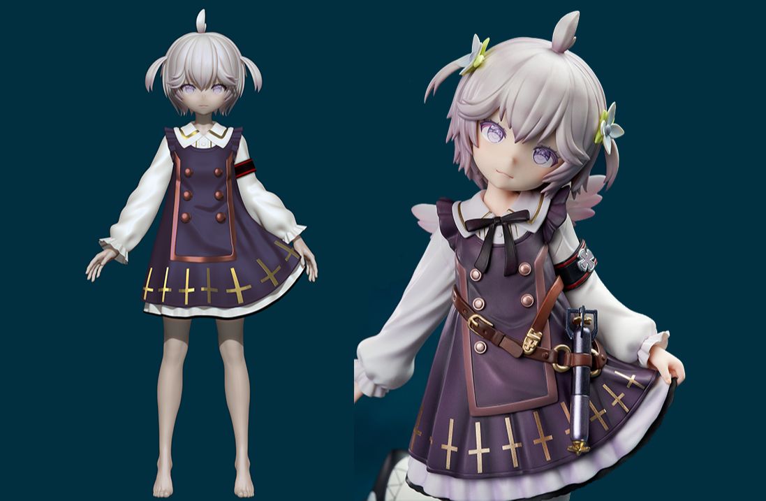 【zbrush角色建模】二次元小女孩手办雕刻案例,适合新手学的简单案例