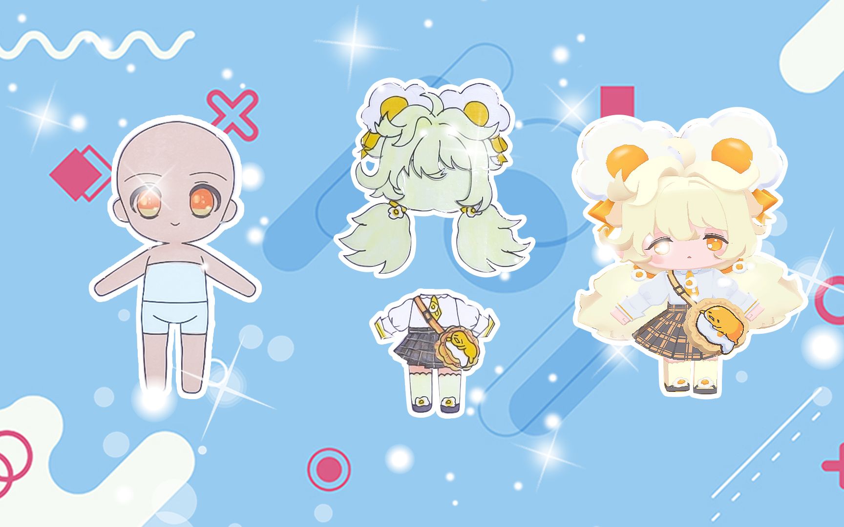 手工纸娃娃玩具:纸娃娃装扮,《迷你世界》帕妮装扮