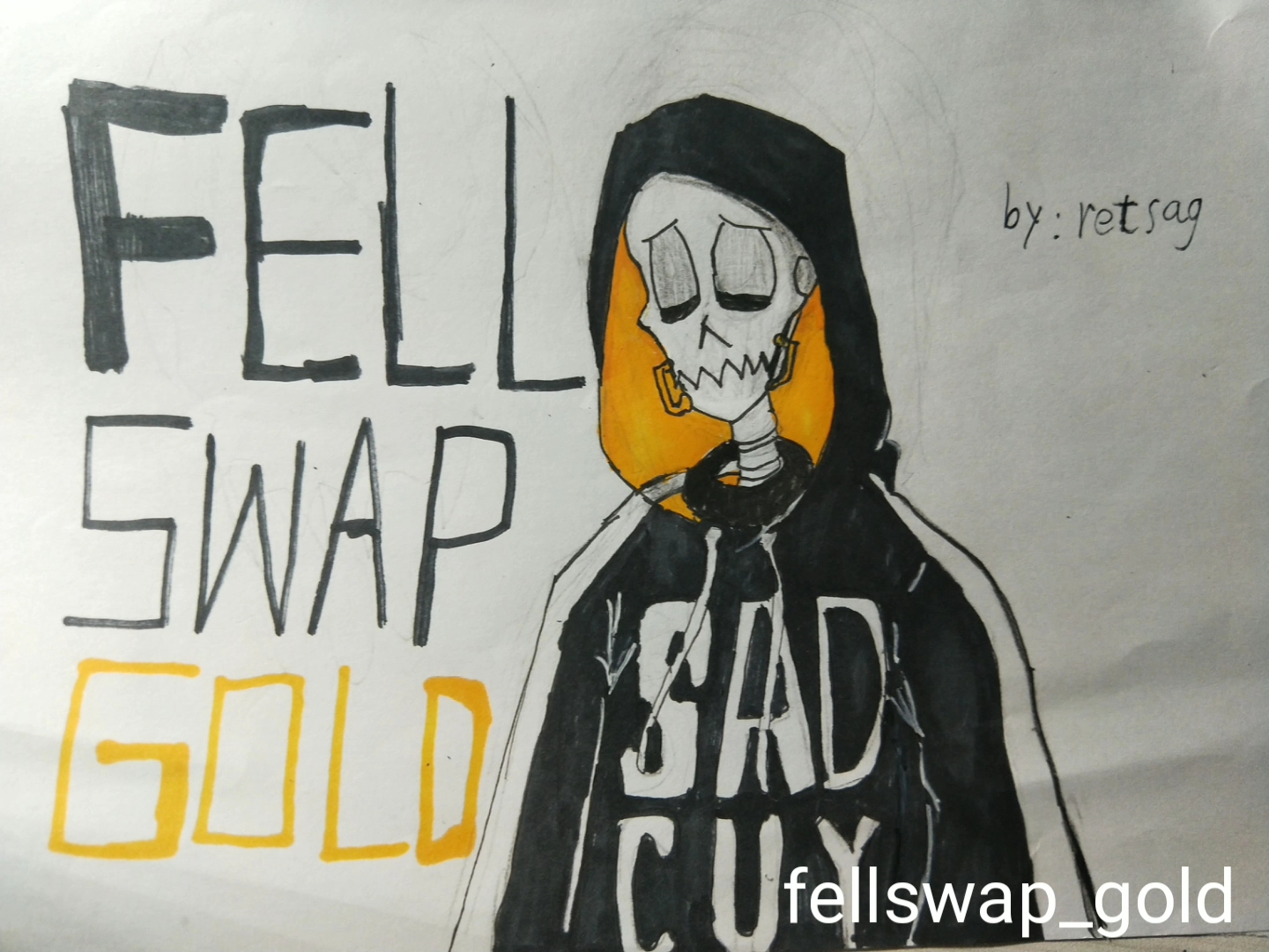 『fellswap_gold』咖啡papyrus手绘