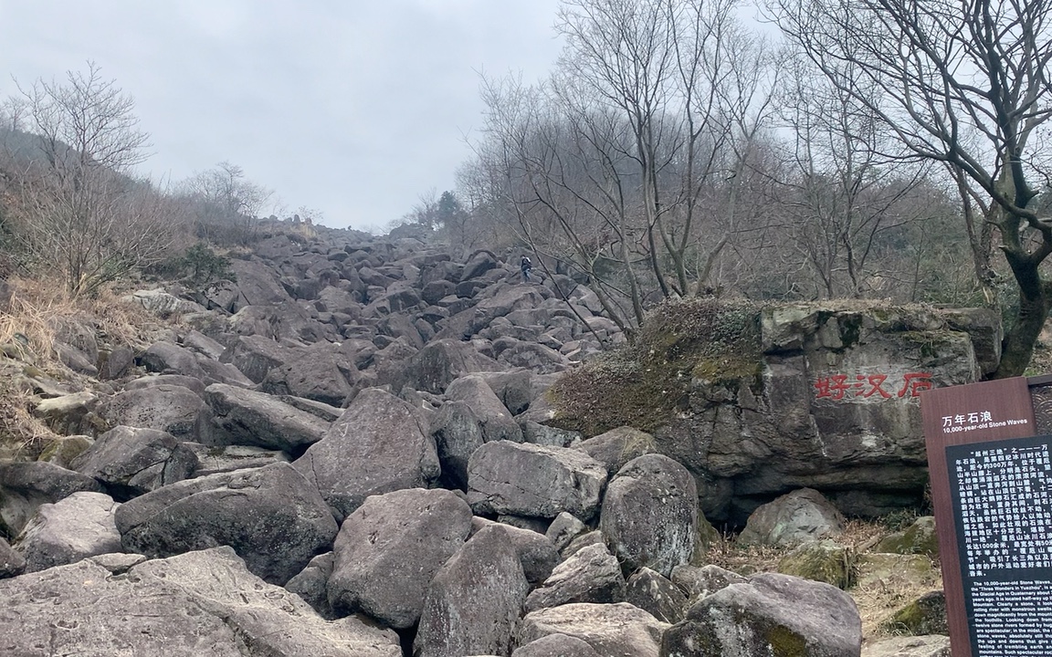 覆卮山冰川石浪图片