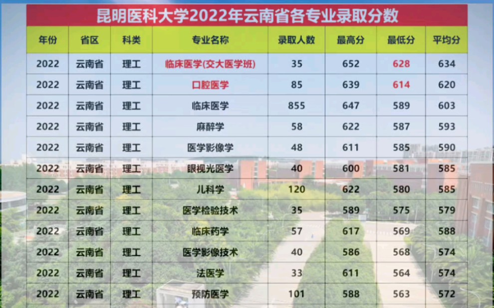 昆明医科大学22年录取分数线,云南医学类的天花板,毕业就有工作,口罩之下,你会选择学医吗!!哔哩哔哩bilibili