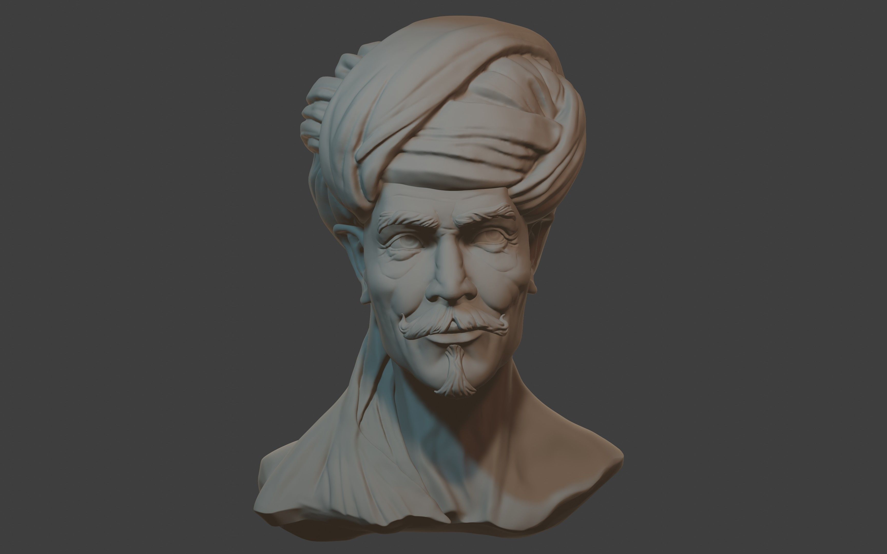 【zbrush】 周记练习:戴头巾老人