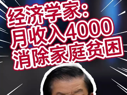 国家税务总局原副局长许善达:家庭月收入4000元,可消除五口之家的贫困哔哩哔哩bilibili