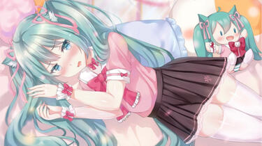 初音ミク】❤谁不想跟Miku酱约会呢❤（歌名：LOL -lots of laugh-）_哔